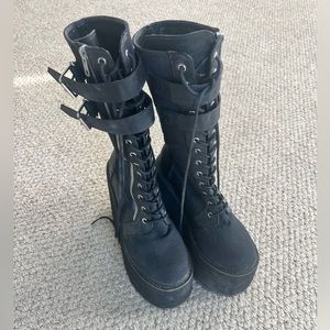 Swing 221 Goth Punk Rave Calf Boots 5.5" Platform